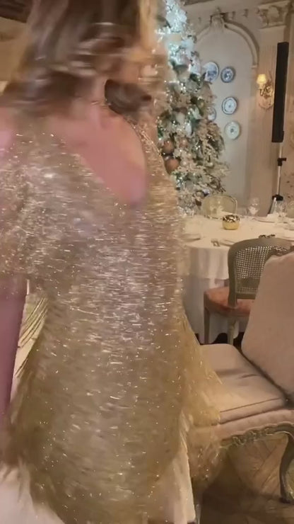 Viona Dress in Gold