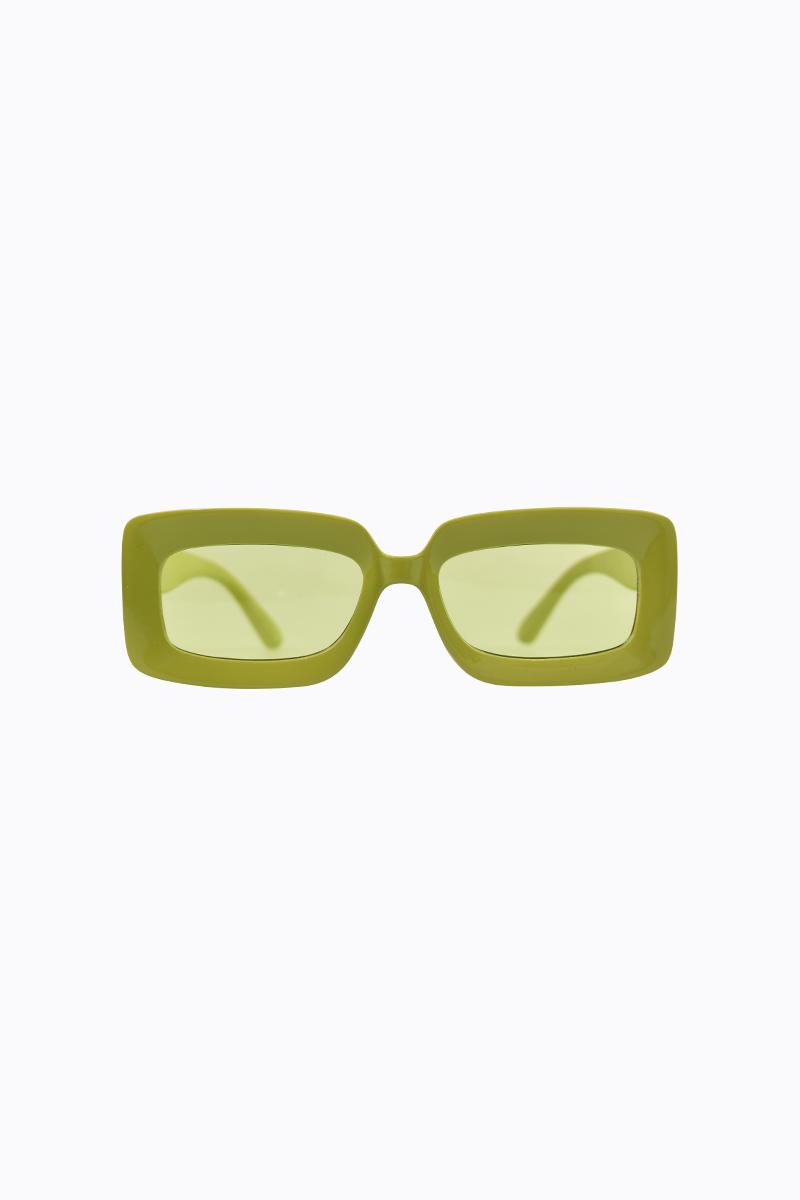 green tinted sunglasses