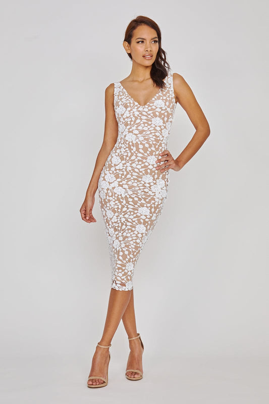 embellished white dress
