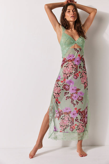 floral slip dress