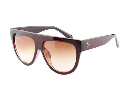 Amaro Flat Top Gradient Sunglasses-Brown Lens / Tea Frame