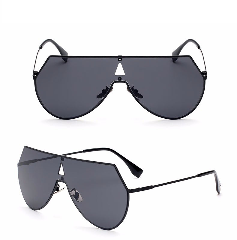 Mari Fashion Aviator Glasses-grey-black