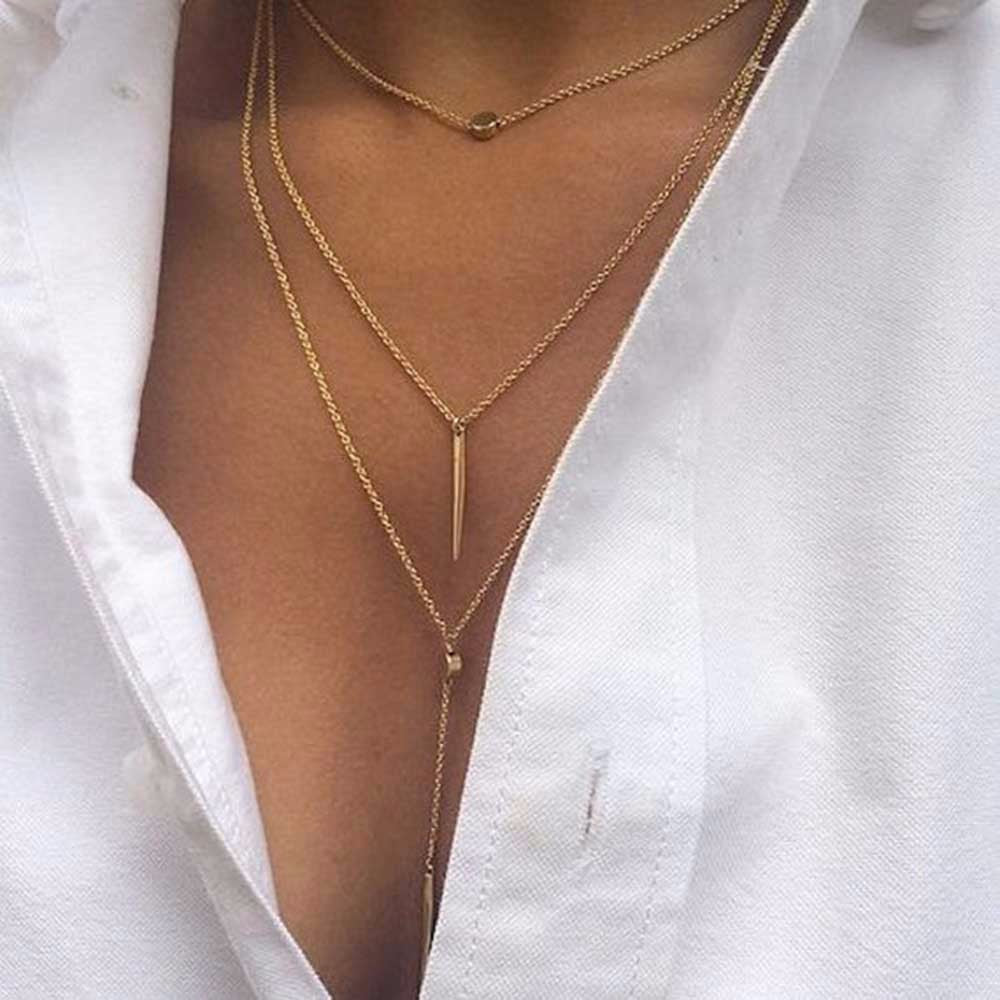 Sekai Layered Necklace-Gold
