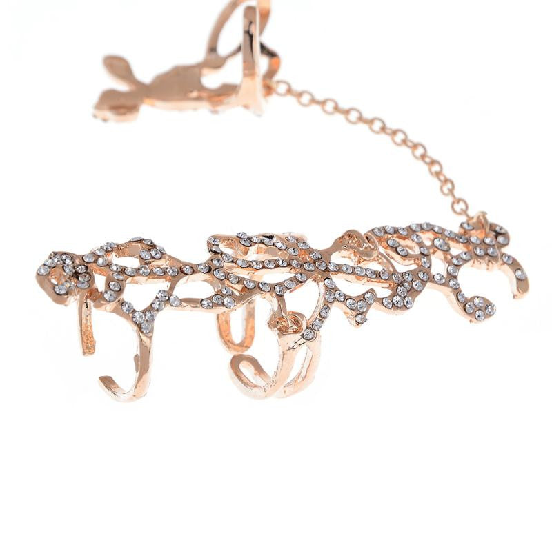 Isha Hand Chain Bracelet - Gold