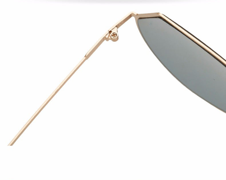 Mari Fashion Aviator Glasses-grey-gold