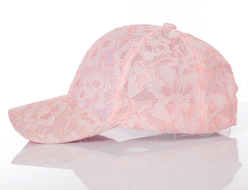 pink lace baseball cap