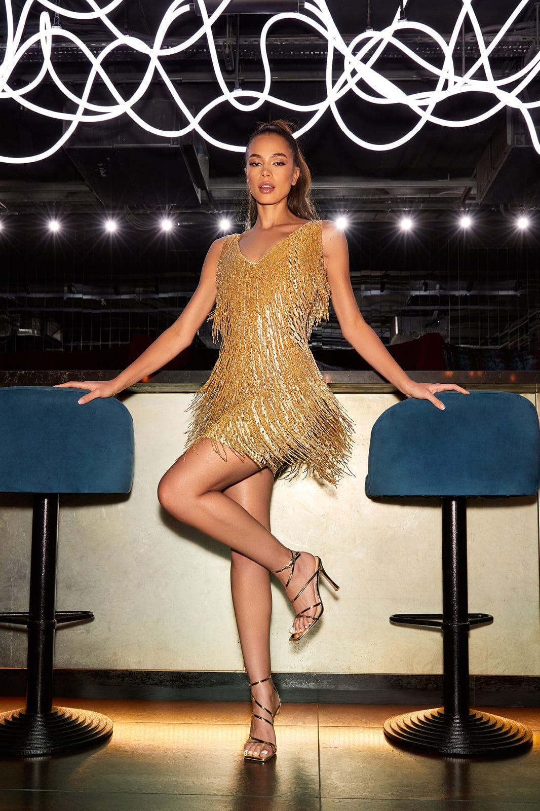 slim fit dress slacks Ashley Lauren Formal Dresses Gold
